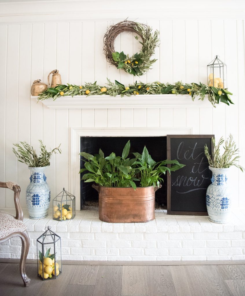 Holiday Fireplace Mantel Decor